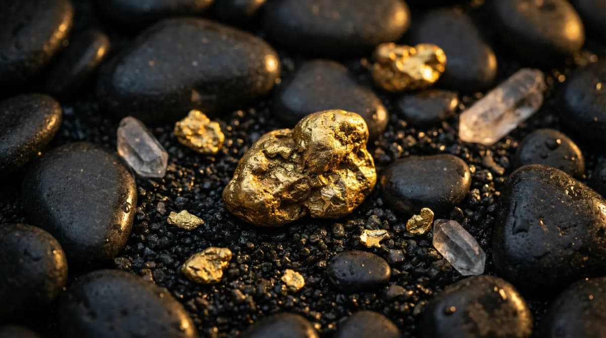 Gold prospecting in the field